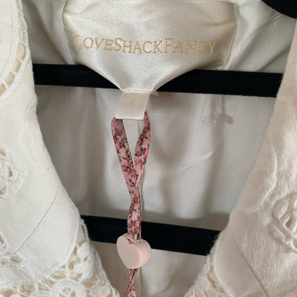 LoveShackFancy Cream Lace Blazer - Picture 3 of 10
